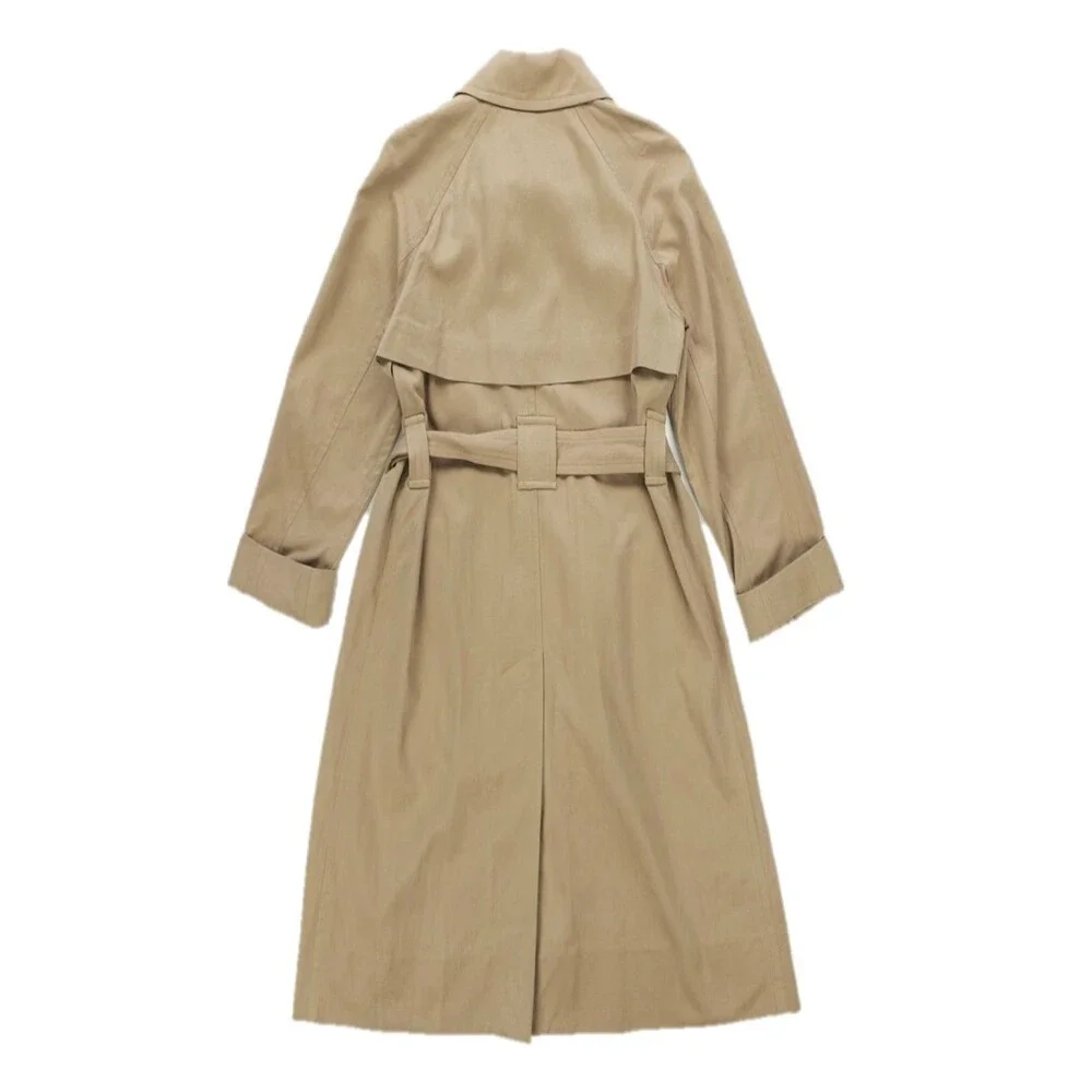 NEW Everlane Gathered Drape Trench Coat Minimal Preppy Tailored French Girl Boho - Picture 8 of 14